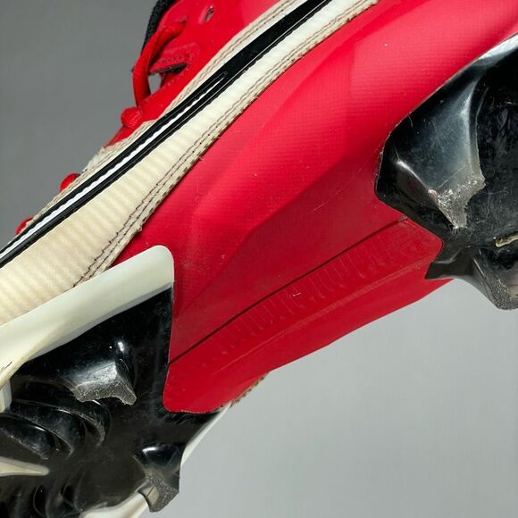Nike Vapor Edge Elite 360 2 Low Mens 9.5 University Red White Football Cleats - Picture 5 of 10